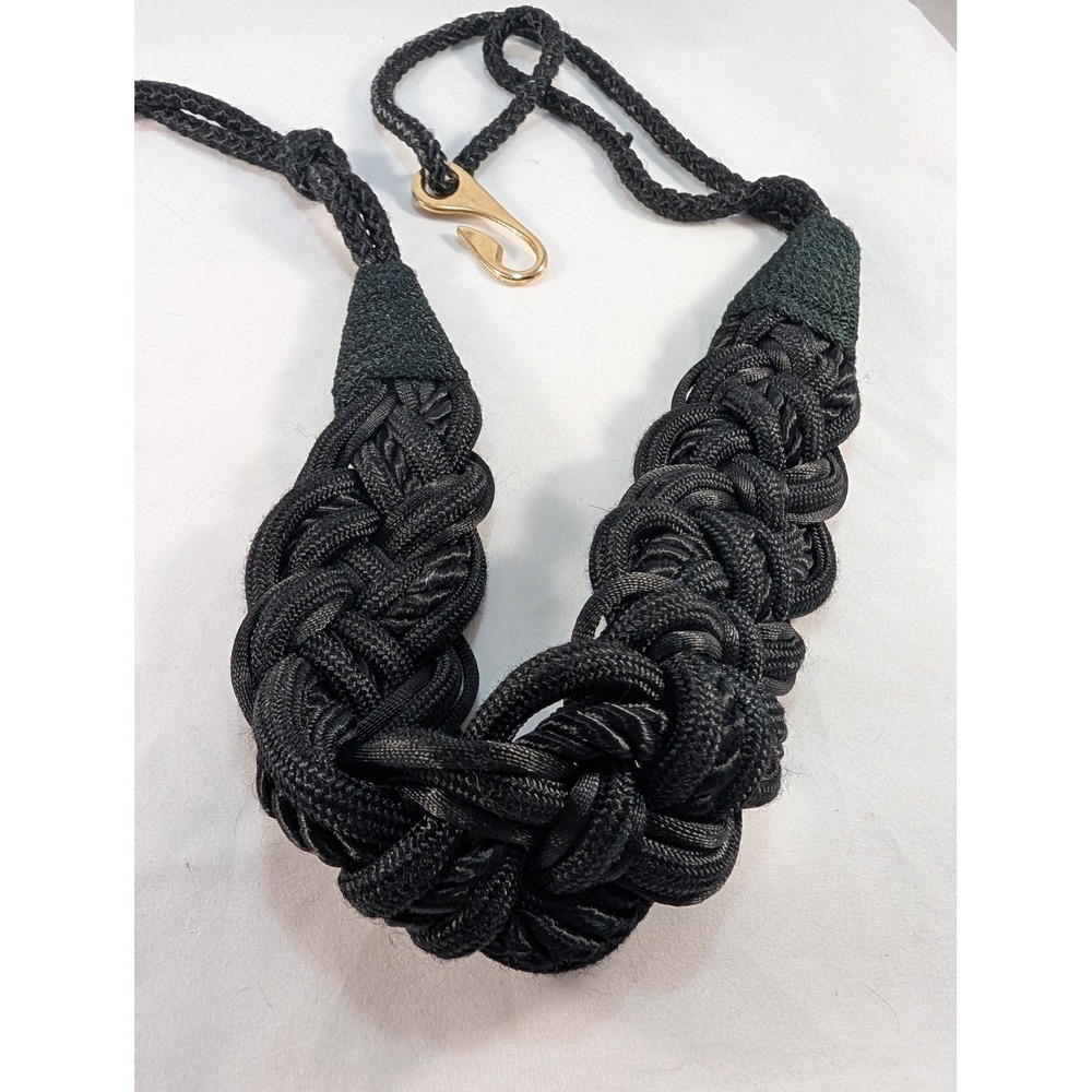 Karen‎ Scott Braided Black Belt Women's M/L Rope Hook Closure Classic Whimsigoth - Picture 4 of 4